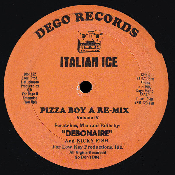 Italian Ice : Mars Re-Pumped / Pizza Boy A Re-Mix (12")