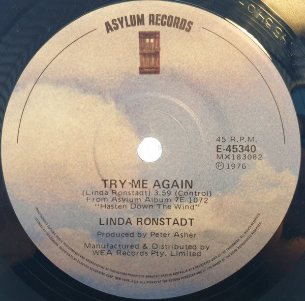 Linda Ronstadt : That'll Be The Day / Try Me Again (7", Single)