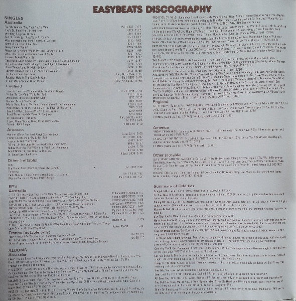 The Easybeats : Absolute Anthology 1965 To 1969 (2xLP, Comp, RP)