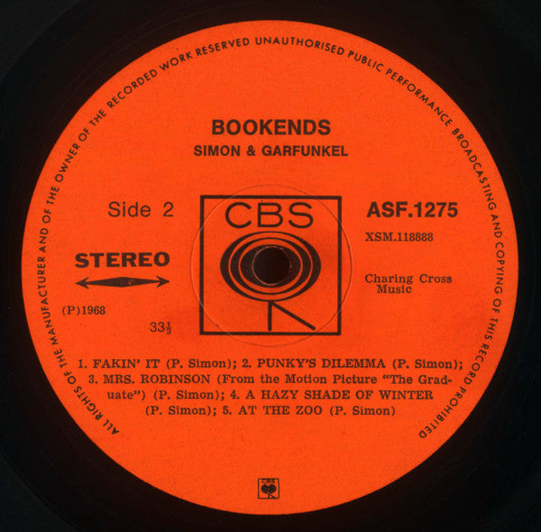 Simon & Garfunkel : Bookends (LP, Album)