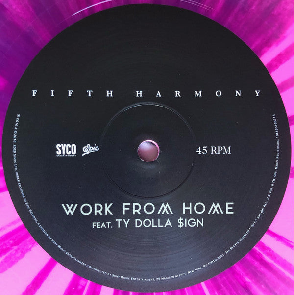 Fifth Harmony Feat. Ty Dolla $ign : Work From Home (12", S/Sided, Single, Ltd, Pin)