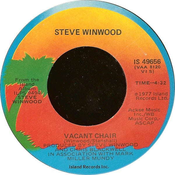 Steve Winwood : While You See A Chance (7", Single)