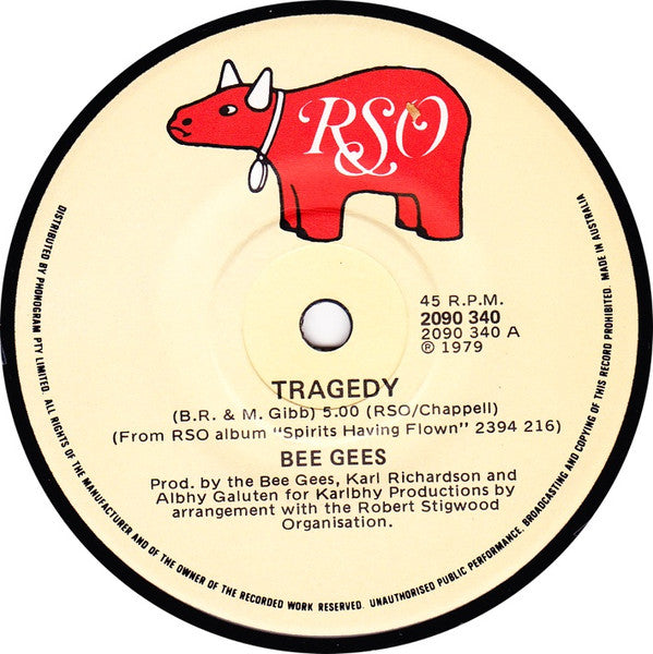 Bee Gees : Tragedy (7", Single)