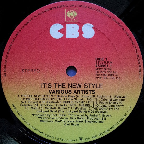 Various : Def Jam (It's The New Style!) (LP, Comp)