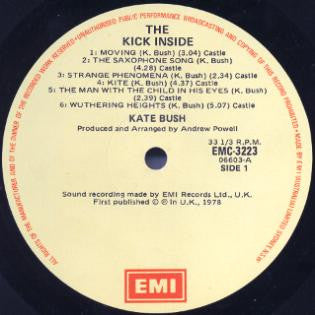 Kate Bush : The Kick Inside (LP, Album, RE)