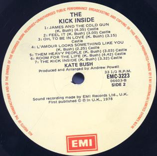 Kate Bush : The Kick Inside (LP, Album, RE)