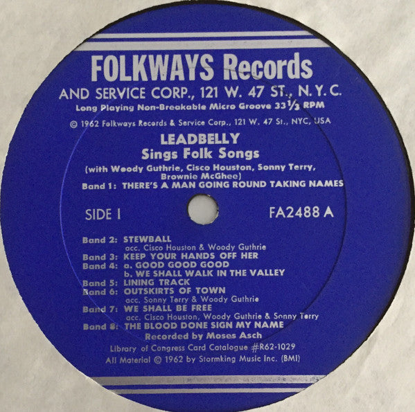 Leadbelly : Leadbelly Sings Folk Songs (LP, Album)