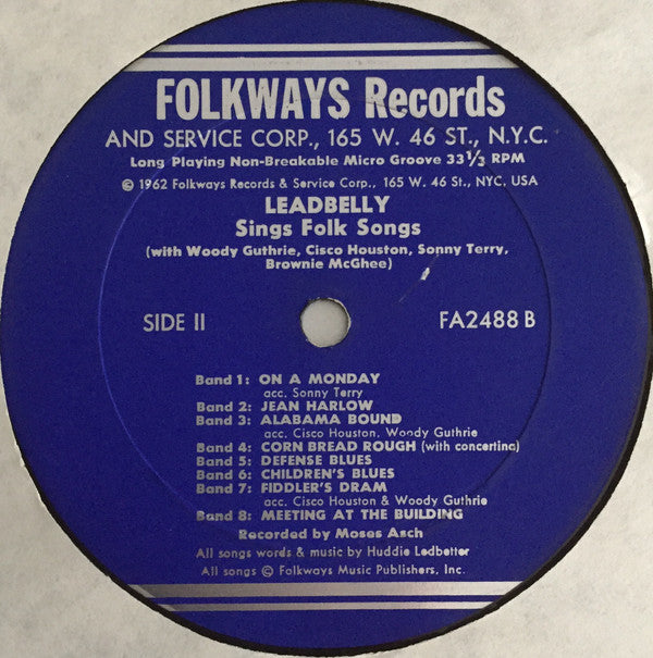 Leadbelly : Leadbelly Sings Folk Songs (LP, Album)