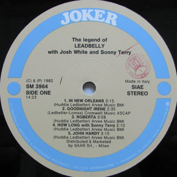 Leadbelly With Josh White And Sonny Terry : The Legend Of Leadbelly (LP, Comp)