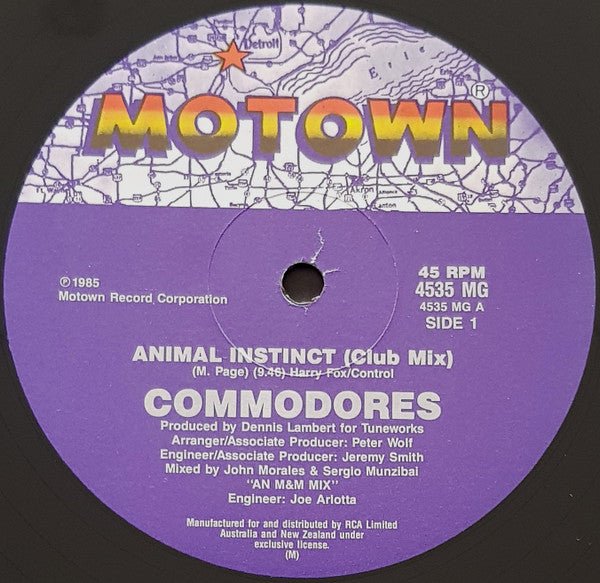 Commodores : Animal Instinct (12", Single)