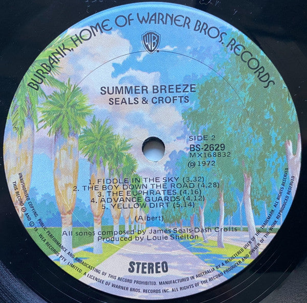 Seals & Crofts : Summer Breeze (LP, Album, RE)