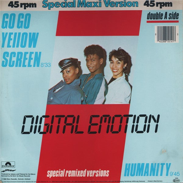 Digital Emotion : Go Go Yellow Screen / Humanity (12", Maxi)