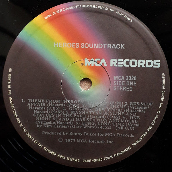 Jack Nitzsche : Heroes - Music From The Original Motion Picture Soundtrack (LP)