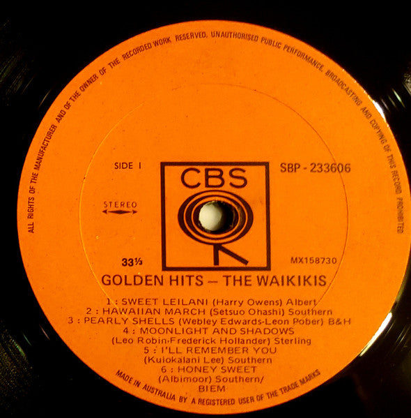 The Waikiki's : The Waikikis Golden Hits (LP, Comp)