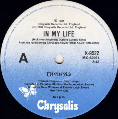 Divinyls : In My Life (7", Single, Ltd)