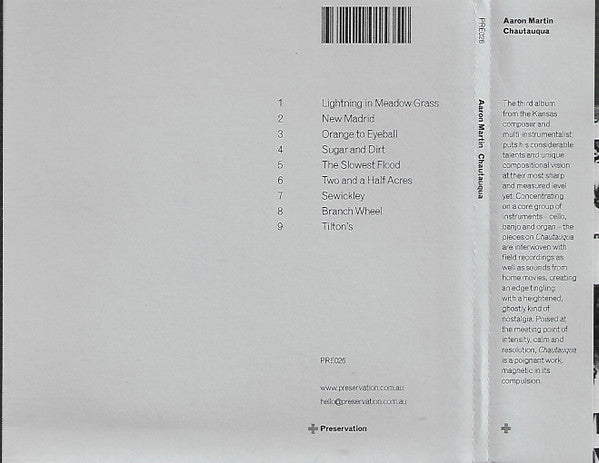 Aaron Martin (2) : Chautauqua (CD, Album)