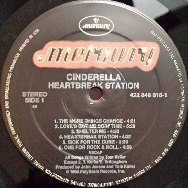 Cinderella (3) : Heartbreak Station (LP, Album)
