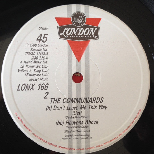 The Communards : For A Friend (12", Single)