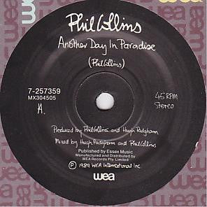 Phil Collins : Another Day In Paradise (7", Single)