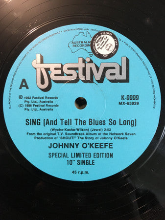 Johnny O'Keefe : Sing (And Tell The Blues So Long) (10", Single, Ltd, Promo)