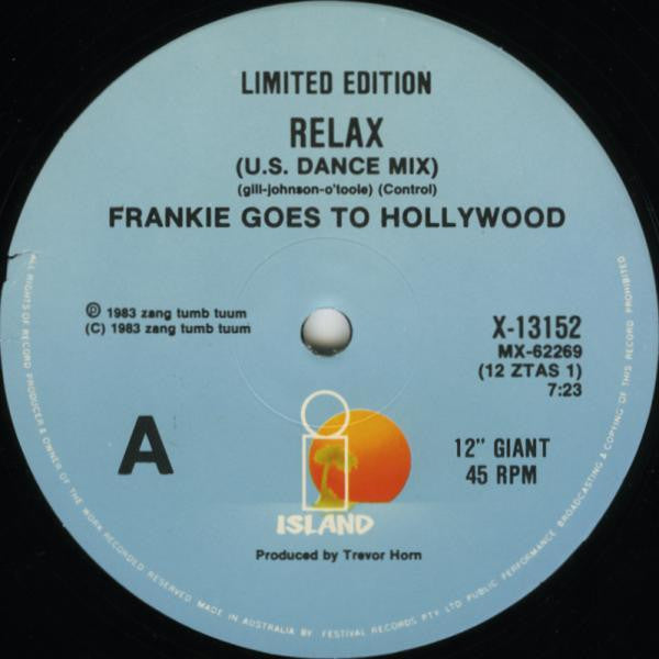 Frankie Goes To Hollywood : Relax (U.S. Dance Mix) (12", Single, Ltd)