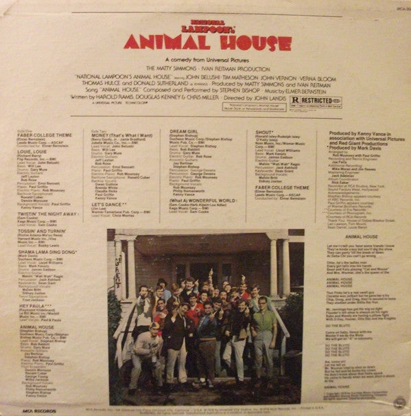 Various : National Lampoon's Animal House (Original Motion Picture Soundtrack) (LP, Comp, Pin)