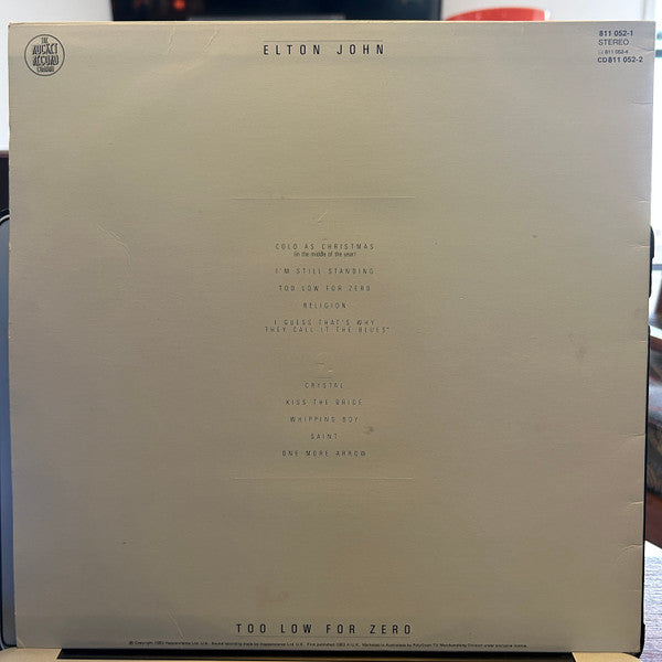Elton John : Too Low For Zero (LP, Album)