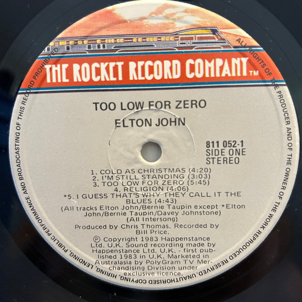 Elton John : Too Low For Zero (LP, Album)