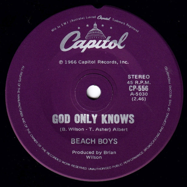 Beach Boys* : Beach Boys Medley (7", Single, Comp, Mono)