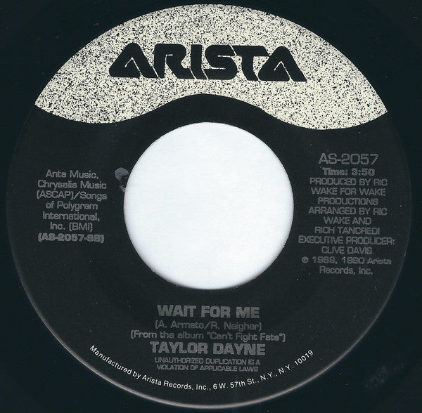 Taylor Dayne : Heart Of Stone / Wait For Me (7", Single, Spe)