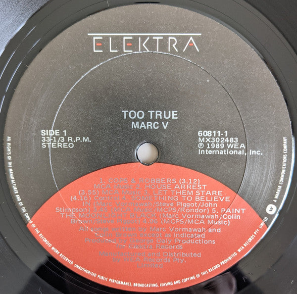 Marc V. : Too True (LP, Album)