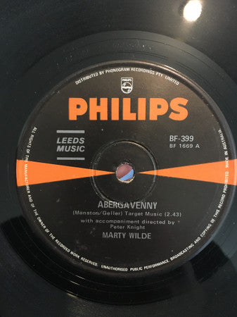 Marty Wilde : Abergavenny / Alice In Blue (7", Single)