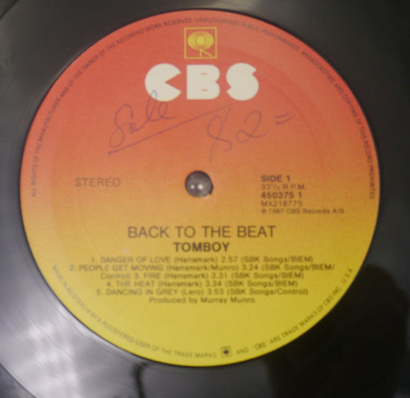 Tomboy (3) : Back To The Beat (LP, Album)