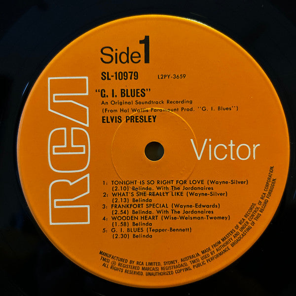 Elvis Presley : G.I. Blues (LP, Album, RE)