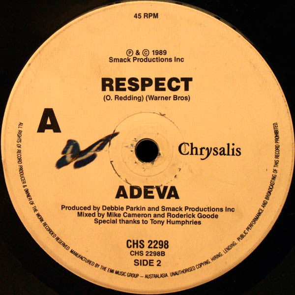 Adeva : Warning / Respect (7")