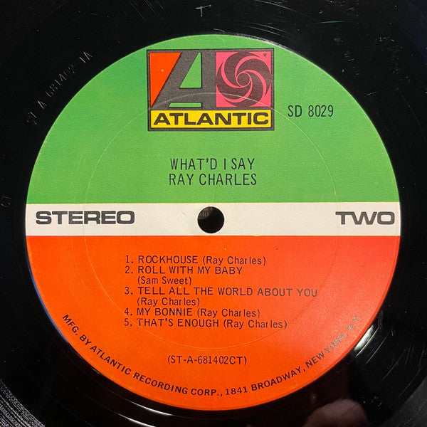 Ray Charles : What'd I Say (LP, Album, RE, CT)