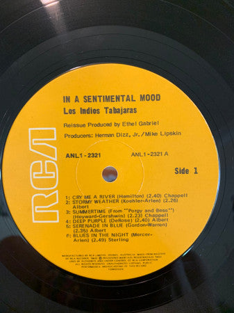 Los Indios Tabajaras : In A Sentimental Mood (LP, Album, RE)