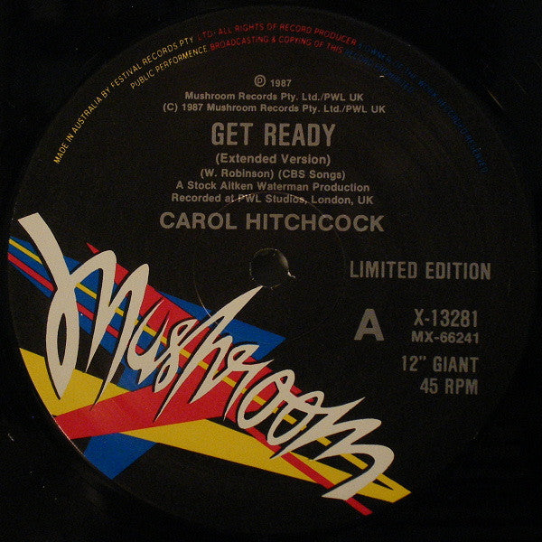 Carol Hitchcock : Get Ready (Extended Remix) (12", Single, Ltd)