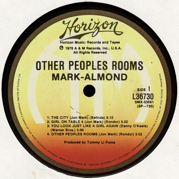 Mark-Almond : Other Peoples Rooms (LP, Album)