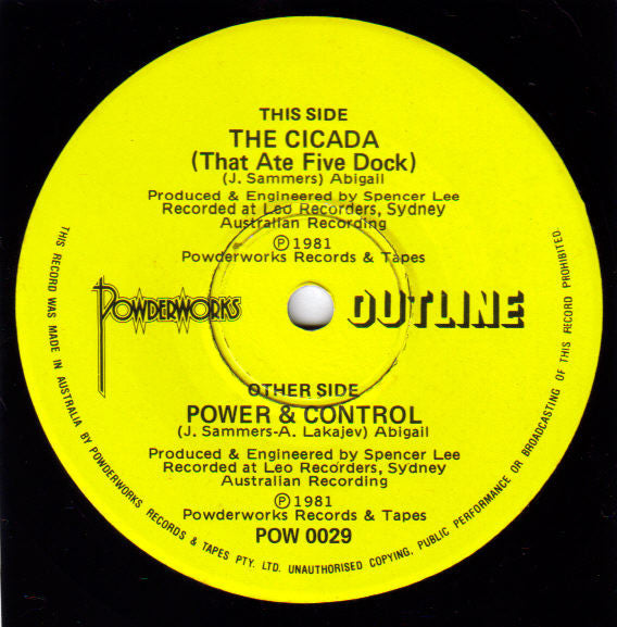 Outline (9) : The Cicada (That Ate Five Dock) (7", Single)