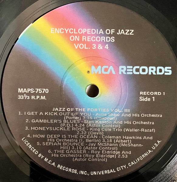 Various : Encyclopedia Of Jazz On Records - Vol. 3 The Forties / Vol. 4 The Fifties (2xLP, Comp, Gat)