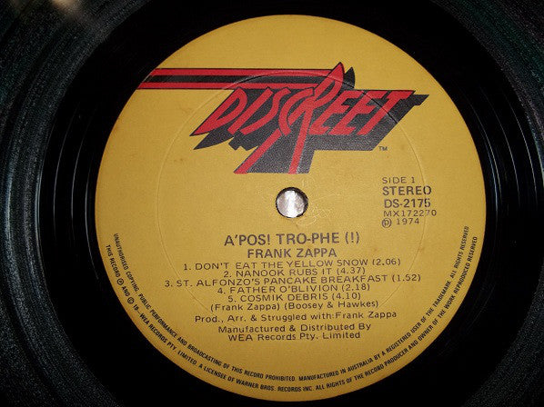 Frank Zappa : Apostrophe (') (LP, Album)