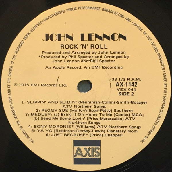 John Lennon : Rock 'N' Roll (LP, Album, RE)