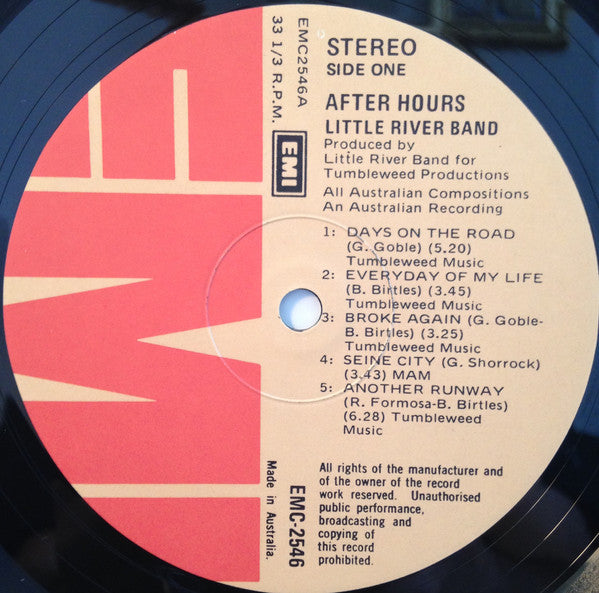 Little River Band : After Hours (LP, Album)