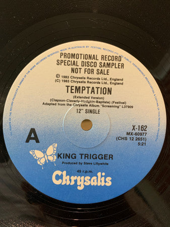King Trigger : Temptation (12", Single, Promo)