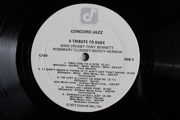 Bing Crosby • Tony Bennett • Rosemary Clooney • Woody Herman : A Tribute To Duke (LP, Album, Promo, Gat)