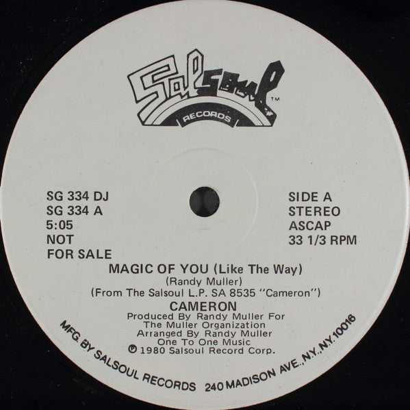 Cameron* : Magic Of You (Like The Way) (12", Promo)