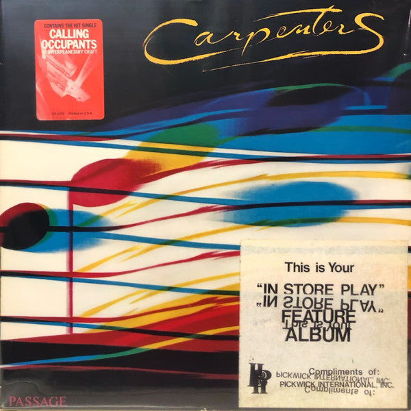 Carpenters : Passage (LP, Album, Promo, RE, Mon)