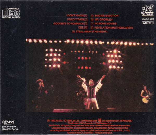 Ozzy Osbourne : Blizzard Of Ozz (CD, Album, RE, RM)