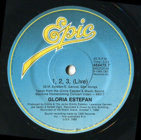 Gloria Estefan : Here We Are (7", Single)